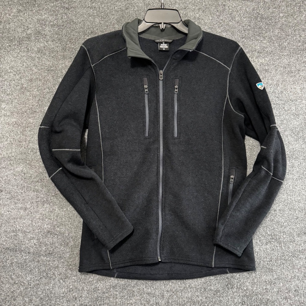 Kuhl Interceptr Full Zip Fleece Jacket Mens Medium Black Performance Midlayer